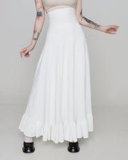 マキシ丈ペチコート フリル付き(長さ調整可能)
