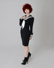 セーラーカラーセミタイトワンピース『アキュエイト(先鋭)』SOUTH Dist.